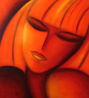 Titre: Orange sleeping beauty, Artiste: Morcillo, Dolores